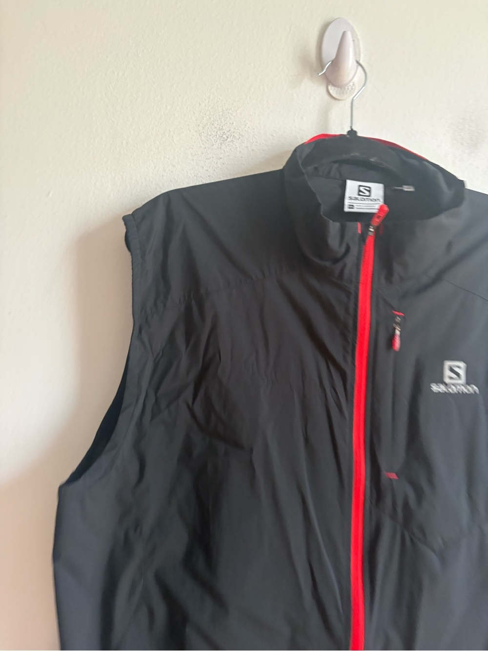 Salomon Sz XXL Fast Wind Clima Wind Cycling Black Sleeveless Full Zip Vest - Picture 3 of 9